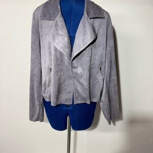 Women's Gray Suede Jacket